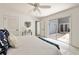Bright primary bedroom boasts natural light and a sliding glass door leading to the outside at 239 Devonwood Dr, Atlanta, GA 30328