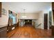 Open-concept living room featuring hardwood floors and a view of the lower level at 2921 Huntcliff Dr, Marietta, GA 30066