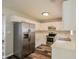 Modern kitchen featuring stainless steel appliances and white cabinets at 265 Mountainview Dr, Covington, GA 30016