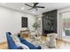 Bright living room with a fireplace, modern artwork, and comfortable seating at 1906 Variations Ne Dr, Atlanta, GA 30329