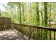 Wooden back deck overlooking a lush, wooded yard at 2813 White Oak Ln, Decatur, GA 30032