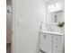 Bathroom featuring a vanity with a single sink and a mirror at 4282 Worth Nw St, Acworth, GA 30101