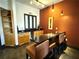 Modern bar area featuring a wet bar, seating, and elegant lighting at 799 Hammond Dr # 321, Atlanta, GA 30328