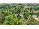 A neighborhood aerial shot featuring green tree canopies, homes, and community streets at 3925 Chicamauga Ne Dr, Kennesaw, GA 30144
