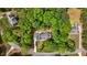 Aerial view of a secluded home nestled among lush trees in a peaceful neighborhood at 125 Abner Dr, Mcdonough, GA 30252