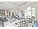 Open-concept living area boasts vaulted ceilings and views of the kitchen and backyard at 3233 Bagley Psge, Duluth, GA 30097