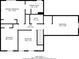 Second floorplan showing the primary bedroom and bath along with two other bedrooms at 2386 Mills Bnd, Decatur, GA 30034