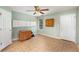Tile-floored bedroom with natural light and multiple built-in cabinets at 4715 Hill Rd, Powder Springs, GA 30127