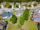 Spacious backyard with mature trees and manicured lawn at 3049 Battlement, Loganville, GA 30052