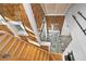 Unique entryway viewed from above showcases wood shingles, stone floors, and nautical decor at 6255 Lakeview Dr, Buford, GA 30518