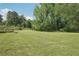 Large, lush green backyard offering plenty of open space and bordered by mature trees and greenery at 2156 Fairway Cir, Duluth, GA 30096