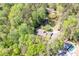 A private residence nestled within a dense forest, complete with its own pool and winding driveway at 3141 Burnt Hickory Nw Rd, Marietta, GA 30064