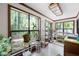 Bright sunroom with large windows providing natural light and views of the surrounding landscape at 3141 Burnt Hickory Nw Rd, Marietta, GA 30064