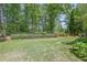 Lush green backyard with manicured lawn, mature trees, and well-maintained landscaping at 3870 Cabalzar St, Cumming, GA 30040