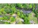 Overhead shot of the property showcasing its proximity to a large lake at 226 Sandra Nw Dr, Lilburn, GA 30047