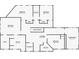 Detailed floorplan of a two-story home, showcasing the layout of the bedrooms, bathrooms, and landing at 3840 Wieuca Ne Ter, Atlanta, GA 30342