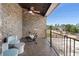 Covered patio with comfortable seating and views of the city skyline at 631 Boulevard Ne, Atlanta, GA 30308