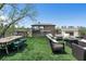 Rooftop deck with outdoor seating and dining area at 631 Boulevard Ne, Atlanta, GA 30308