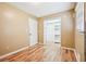 Comfortable bedroom featuring a well-organized closet and calming neutral tones at 24 Autry Road, Auburn, GA 30011