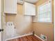 Laundry room with washer hookups and cabinets above at 24 Autry Road, Auburn, GA 30011