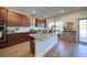 Modern kitchen with a large island, stainless steel appliances, and lots of counter space at 3690 Summerpoint Xing, Cumming, GA 30028