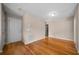Living room featuring hardwood floors and front door at 4512 Terret Nw Trce, Acworth, GA 30101
