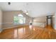 Spacious living room with hardwood floors, high ceilings, and large windows at 4512 Terret Nw Trce, Acworth, GA 30101