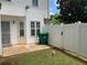 Cozy patio in fenced backyard, offering a private outdoor space perfect for entertaining or relaxing at 5897 Strathmoor Manor Cir, Lithonia, GA 30058