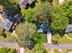 A lovely aerial view of a home with mature trees and green lawn at 1737 Briarlake Cir, Decatur, GA 30033