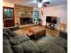 Comfortable living room with brick fireplace and plush seating at 1901 Arnold Dr, Austell, GA 30106