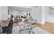 Spacious living area featuring contemporary furnishings, hardwood floors, and an open floor plan at 4100 Devon Wood Ne Dr, Marietta, GA 30066