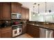 This kitchen offers stainless steel appliances, wooden cabinets, and granite countertops at 5523 Glenridge Ne Park, Atlanta, GA 30342