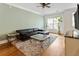 Inviting living room with hardwood floors, a ceiling fan, and lots of natural light at 5523 Glenridge Ne Park, Atlanta, GA 30342