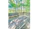 Wooden deck surrounded by lush greenery, providing a serene outdoor space at 25 Derby Dr, Hiram, GA 30141