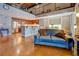 Cozy living room with modern decor, loft, and exposed beam ceilings at 1133 Church St # 6, Covington, GA 30014