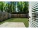 Backyard with lush green grass, a fence, and trees at 125 Auburn Gate Ln, Auburn, GA 30011