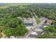 Aerial view of townhouses in a vibrant, tree-lined neighborhood surrounded by lush greenery at 1570 Flat Shoals Se Rd # 7, Atlanta, GA 30316