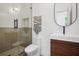 Modern bathroom featuring a glass-enclosed shower and stylish vanity at 1570 Flat Shoals Se Rd # 7, Atlanta, GA 30316