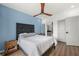 Cozy bedroom featuring a ceiling fan and stylish decor, offering a comfortable and inviting atmosphere at 383 Pratt Se Dr # 506, Atlanta, GA 30315