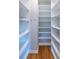 This spacious walk-in closet provides ample storage with adjustable shelving and hardwood floors at 333 Mimosa Dr, Decatur, GA 30030