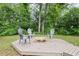 Charming backyard area with a stone fire pit and comfortable seating, great for cozy evenings at 1222 Crestwood Se Dr, Atlanta, GA 30316