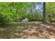 A spacious backyard with a storage shed and mature trees offering ample privacy at 3417 Glen Rd, Decatur, GA 30032