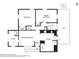 Detailed floor plan featuring two bedrooms, office, living/dining area, kitchen, deck, and ample closet space at 3417 Glen Rd, Decatur, GA 30032