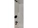 This shower features white tile, black hardware, and a built-in shelf at 3640 Sapphire Ct, Decatur, GA 30034