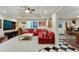 Finished basement with a large TV, comfortable seating, and a pool table in the corner at 3803 Mill Creek Ct, Atlanta, GA 30341