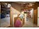 Unfinished basement with exposed duct work and walls offers plenty of storage at 3803 Mill Creek Ct, Atlanta, GA 30341