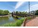 The community includes a tranquil pond and a bridge, perfect for a relaxing stroll at 400 17Th Nw St # 1315, Atlanta, GA 30363