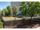 Fenced dog park featuring artificial turf and trees, provides a secure and pleasant space for pets at 400 17Th Nw St # 1315, Atlanta, GA 30363
