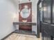Stylish powder room with granite countertop, vessel sink, and modern lighting at 1751 Bergen Ct, Lawrenceville, GA 30043