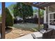 View of the spacious backyard from the covered patio area at 9988 Devonshire St, Douglasville, GA 30135